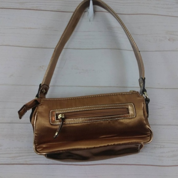 Isaac Mizrahi Bronze & Gold Hand Bag - Picture 4 of 6
